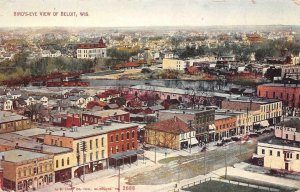 BELOIT, WI Bird's Eye View Wisconsin c1910s Vintage Postcard