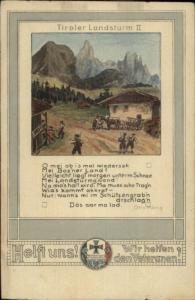 Help Austrian Veterans War Military Verse Otto Konig c1915 Postcard