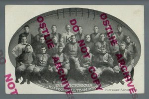 Lawrence KS 1908 UNIVERSITY OF KANSAS Studio Shot FOOTBALL TEAM Jayhawks KU