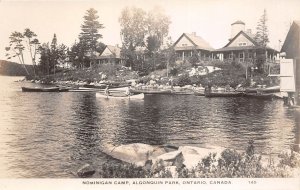 US33 postcard Canada Ontario Nominigan camp Algonquin Park canoe real photo