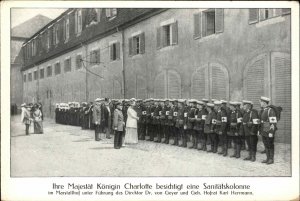 German Red Cross Queen Charlotte Inspecting Medical Unit Dr. von Geyer WWI