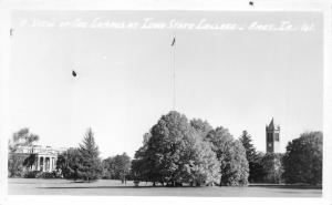 Ames Iowa~Iowa State College-University~Campus View~Campanile~1940s RPPC
