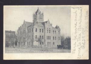 TRENTON MISSOURI GRUNDY COUNTY COURT HOUSE ANTIQUE VINTAGE POSTCARD MO. B&W