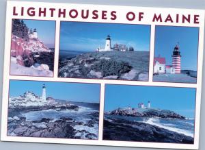 Lighthouses of Maine - Bass Harbor Pemaquid West Quaddy Nubble Portland Head