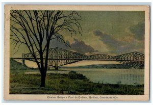 1936 Quebec Bridge Pont De Quebec Quebec Canada Vintage Posted Postcard