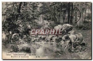 Vincennes Old Postcard The river and waterfall wood (animated)