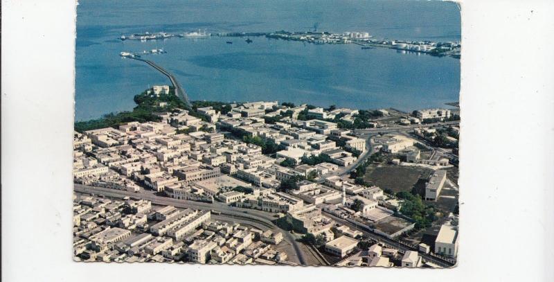 BF17908 djibouti vue aerienne du centre commercial et du port  front/back image