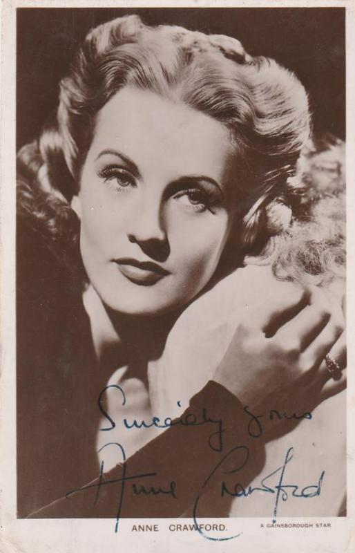 RPPC Anne Crawford Film Star (1920-1956) - Signed