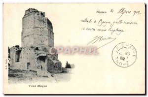 Old Postcard Nimes Tour Magne