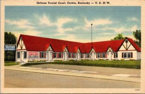 Heltons Tourist Court Motel Corbin KY Vintage Postcard Q48