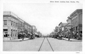 Hurley Wisconsin Silver Street looking East vintage pc DD5741