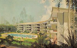 THE LANAIS Huntington-Sheraton Hotel PASADENA California c1960s Vintage Postcard