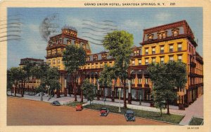 Saratoga Springs New York 1954 Postcard Grand Union Hotel