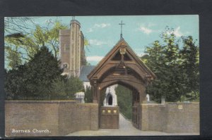 London Postcard - Barnes Church     RS12077