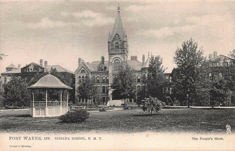 Indiana School, Fort Wayne, Indiana, early postcard, unused, Published by Tuck 