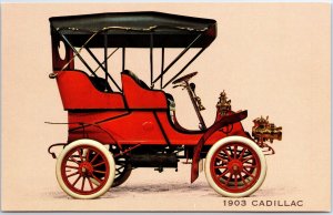 VINTAGE POSTCARD MUSEUM OF AUTOMOBILES - RED 1903 CADILLAC