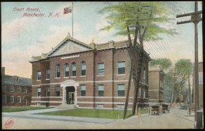 Court House, Manchester, NH. New Hampshire. 1908. Metropolitan News Co. postcard