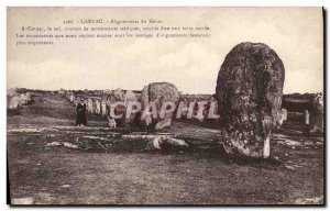 Old Postcard Dolmen Menhir Carnac alignments Menec