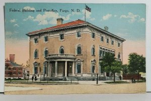 Fargo North Dakota Federal Building and Post Office c1915 Postcard M5