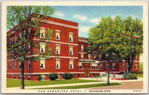 The Samaritan Hotel Rochester Minnesota MN Grounds Trees & Roadway Postcard