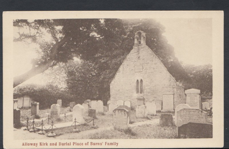 Scotland Postcard - Alloway Kirk and Burial Place of Burns' Family RS10347