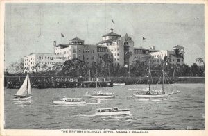 Nassau Bahamas British Colonial Hotel view from Water Vintage Postcard AA21562