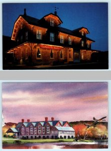 2 Postcards LAMBERTVILLE, NJ ~ Roadside LAMBERTVILLE STATION Restaurant & Inn