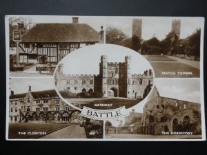 East Sussex BATTLE 5 Image Multiview Inc Watch Towers & Pilgrims Rest Inn Old RP