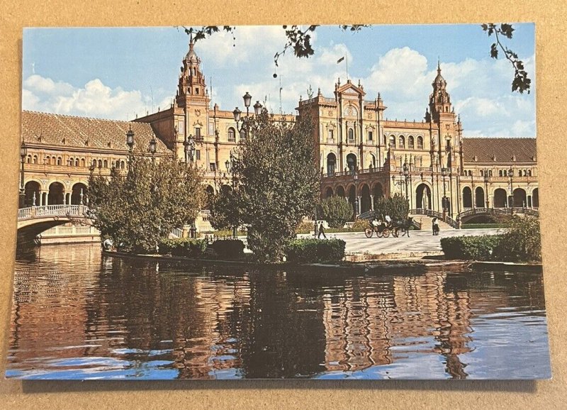 POSTCARD UNUSED -  PARTIAL VIEW OF SPAIN SQUARE, SEVILLA, SPAIN