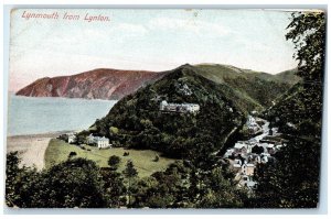 c1905 View of Lynmouth from Lynton Devon England Antique Unposted Postcard