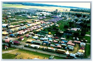 Oshkosh Wisconsin Postcard Air Show Wittman Field Exterior Building 1960 Vintage