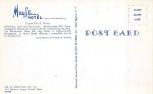 CORPUS CHRISTI Texas TX   MAYFLOWER HOTEL Pool~Room~50's Woody ROADSIDE Postcard