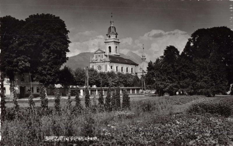 BREZJE GORENJSKEM SLOVENIA PANORAMA PHOTO  POSTCARD 1959