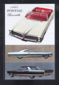 1965 PONTIAC BONNEVILLE CAR DEALER CARS CONVERTIBLE ADVERTISING POSTCARD
