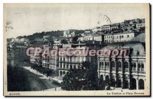 Old Postcard Alger Theater And Square Bresson
