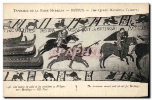 Postcard Old Bayeux Tapestry of Queen Mathilde We climb into the saddle and t...
