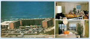 CORPUS CHRISTI, TX ~ Roadside GULFSTREAM BEACHFRONT CONDOMINIUM 3½x8½ Postcard