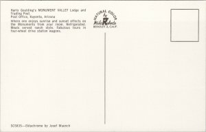 Kayenta AZ Harry Goulding's Monument Valley Lodge & Trading Post Postcard G85