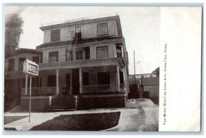 c1910's Van Meter Hotel On Iowa Avenue Iowa City Iowa IA Antique Postcard