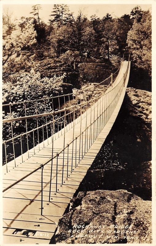 Lookout Mountain Tennessee~Rockaway Bridge @ Rock City Gardens~c1930 RPPC