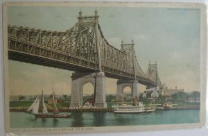 Blackwells Island Bridge NYC NY 1915 PHOSTINT 70005