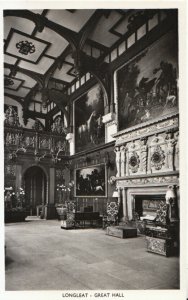 Somerset Postcard - Longleat - Great Hall - Real Photograph - Ref TZ127