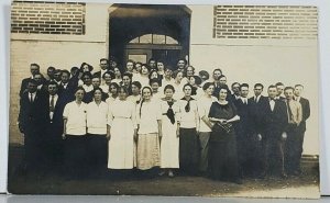 RPPC Early High School Class Photo c1910 Postcard K2