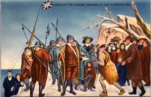 Massachusetts Plymouth Landing Of The Pilgrims 21 December 1620