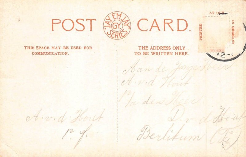 L234 England East Retford Church Baker's rickshaw Biciclyst vintage postcard