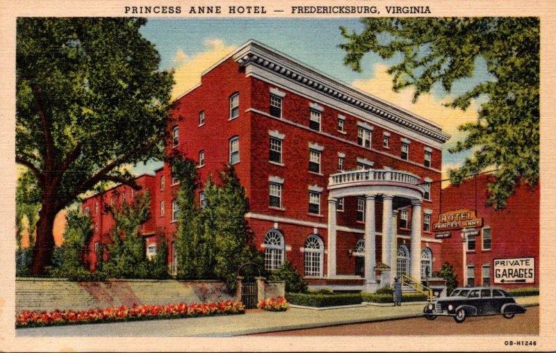 Virginia Fredericksburg Princess Anne Hotel Curteich