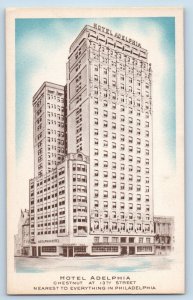 Philadelphia Pennsylvania PA Postcard Hotel Adelphia Building Exterior Scene