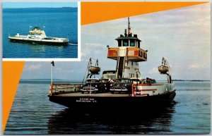 M.V Grand Isle Burlington Vermont Streamlined Auto Ferry Transportation Postcard