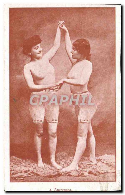 Old Postcard naked women erotic Luteuses