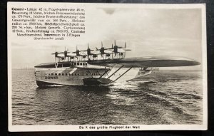 Mint Dornier DOX RPPC Postcard Biggest Seaplane In The world